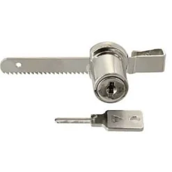 Serrure vitrine Acier/Nickelé ø20 mm x EP. 6 mm^Diall Discount