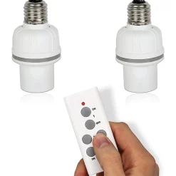 Set de 2 Douilles E27 + Télécommandées^Fishtec Hot