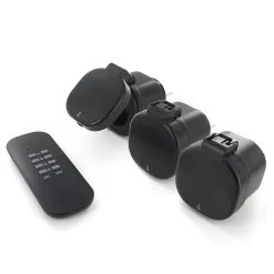 Set de 3 mini prises étanches IP44 + télécommande --Chacon Discount