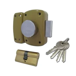 Set de verrous avec cylindre aluminium 10.85 x 6.42 x 1.82 cm^Diall Best