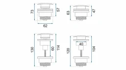 Siphon de lavabo + bonde Brushed Nickel^Rea