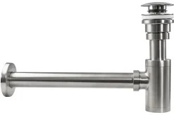 Siphon de lavabo + bonde Brushed Nickel^Rea