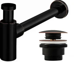 Siphon de lavabo + bonde Old Black^Rea Clearance