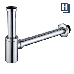 Siphon de Lavabo en Acier Inox Hauteur Reglable Set de Siphon G1 1 4 pour Vasque et Lavabo-Homelody Outlet