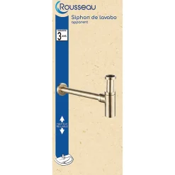 Siphon de lavabo réglable laiton brossé 70mm^Rousseau Online