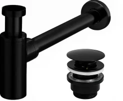 Siphon De Lavabo Universel Clic-Clac Black-Rea Discount