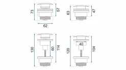 Siphon de lavabo universel Clic-Clac White^Rea New