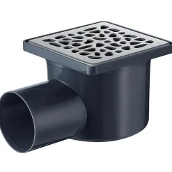 Siphon de sol à maçonner pour douche à l'italienne 10x10cm^Wirquin Discount