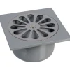 Siphon de sol PVC gris - 100 x 100 mm --Grandsire Outlet