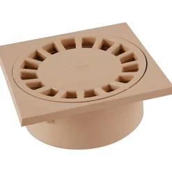 Siphon de sol PVC sable - 150 x 150 mm --Nicoll New