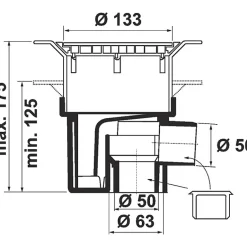 Siphon de sol spécial sol plastique - Diamètre 50 - 63 mm - Sitar --Nicoll Online