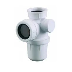 Siphon d'évier à culot blanc - 1'1/2 - Diamètre 40 mm -^Valentin New