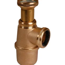 Siphon d'évier à culot laiton brut - 1'1/2 - Diamètre 40 mm -^Valentin Sale