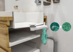 Siphon en filet de pêche recyclé à 92 % réglable de 48 à 103 mm-Valentin New