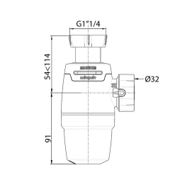 Siphon Neo « Air » pour vasque 32mm-Wirquin Sale