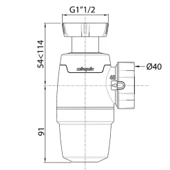 Siphon Neo pour vasque ø40 mm-Wirquin Best