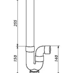Siphon plastique M.A.L. - sortie horizontale --Sferaco Online