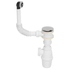 Siphon réglable blanc 32mm et trop-plein circulaire-Wirquin Clearance