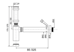 Siphon réglable Teos chromé Ø32 mm^Wirquin Sale
