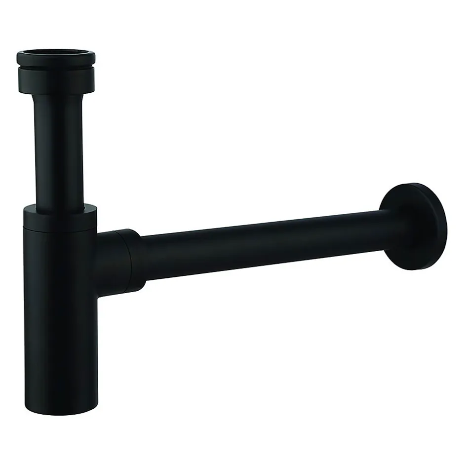Siphon rond MIN avec finition NOIR mat en laiton Kibath- New