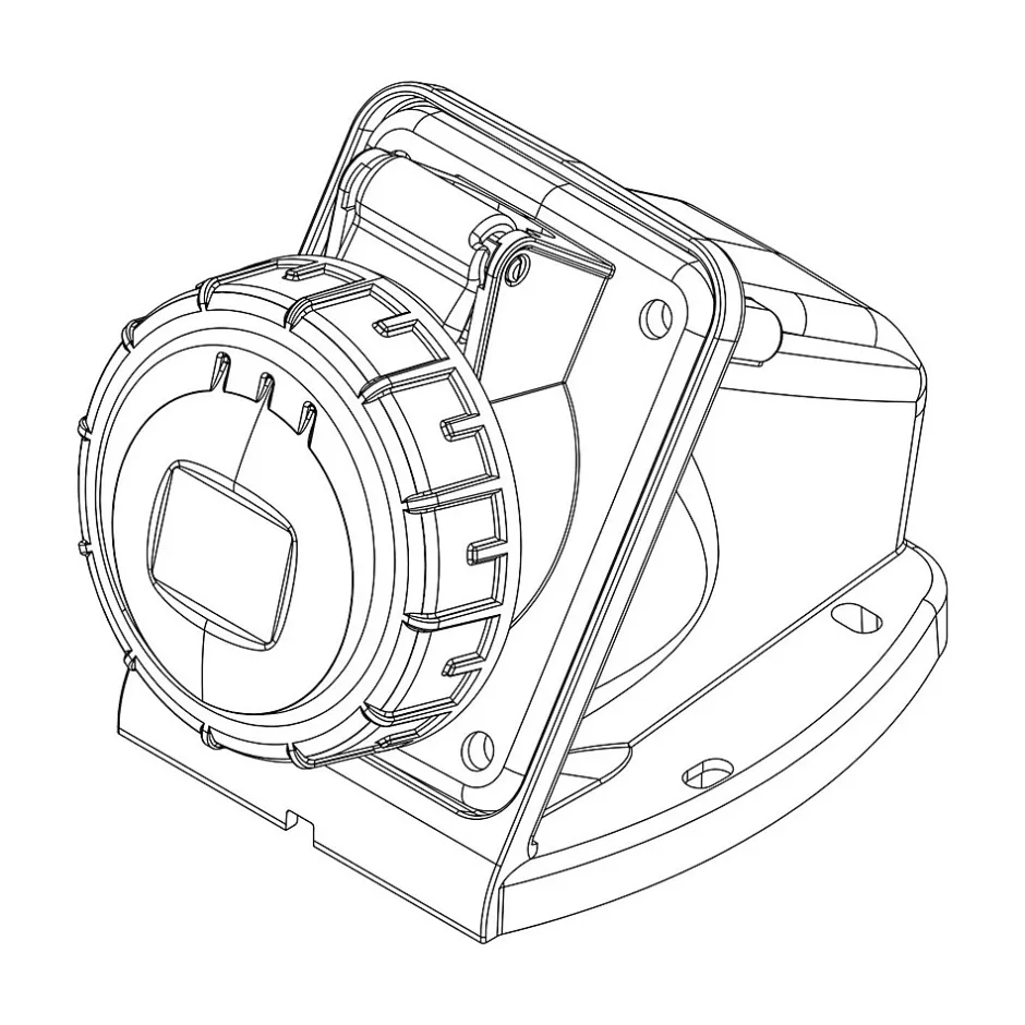 Socle De Prise Cee 16a 2p+t - Montage Mural - étanche Ip67 -^Ide Discount