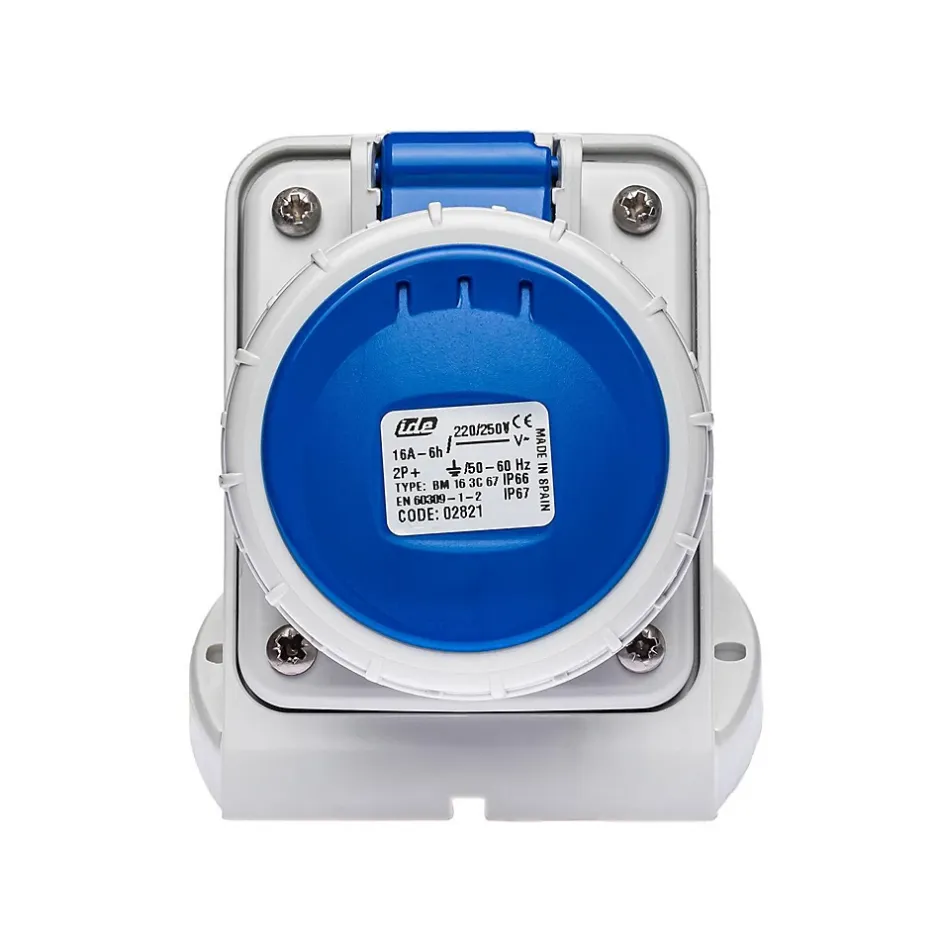 Socle De Prise Cee 16a 2p+t - Montage Mural - étanche Ip67 -^Ide Discount