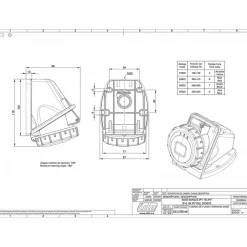 Socle De Prise Triphasé 16a 3p+t - Montage Mural - étanche Ip67 --Ide Hot