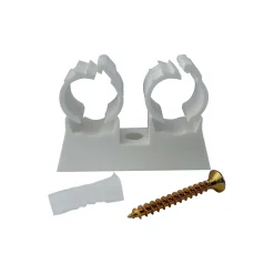 - Attache de fixation double pour tube diam 20 (x10)-Somatherm for you New