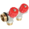 - Collecteur de distribution 2 sorties à portée plate easy lock m15/21 avec vannes-Somatherm for you Hot