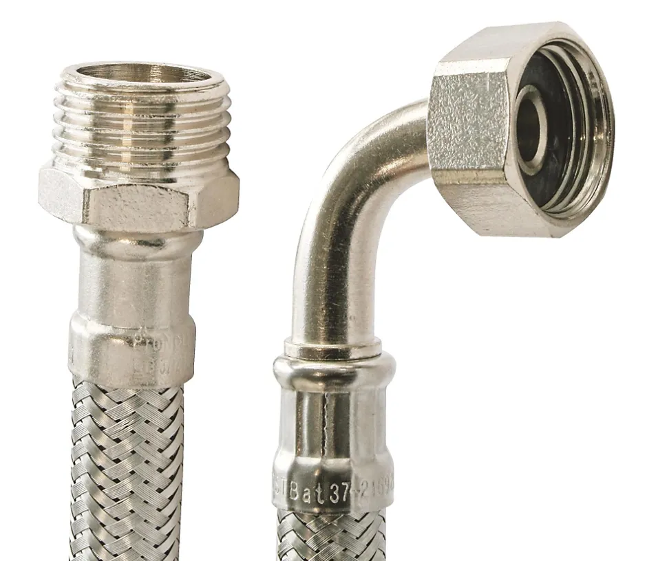 - Flexible sanitaire - Mâle 1/2 et écrou tournant coudé 1/2 - 500mm - DN10^Somatherm for you Best