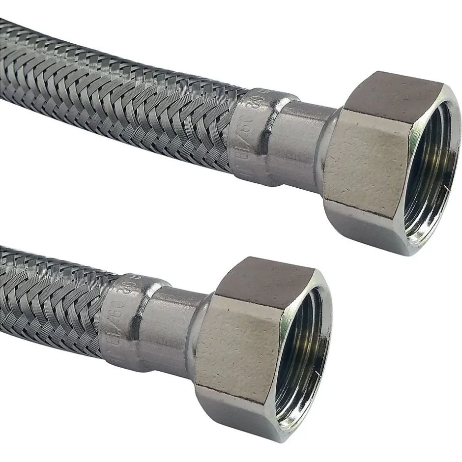 - Flexible sanitaire - Raccord 2 écrous tournants 1/2 - Longueur : 1500mm - DN10^Somatherm for you Hot