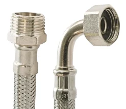 - Flexible sanitaire - Mâle 1/2 et écrou tournant coudé 3/4 - 1000mm - DN8^Somatherm for you Online