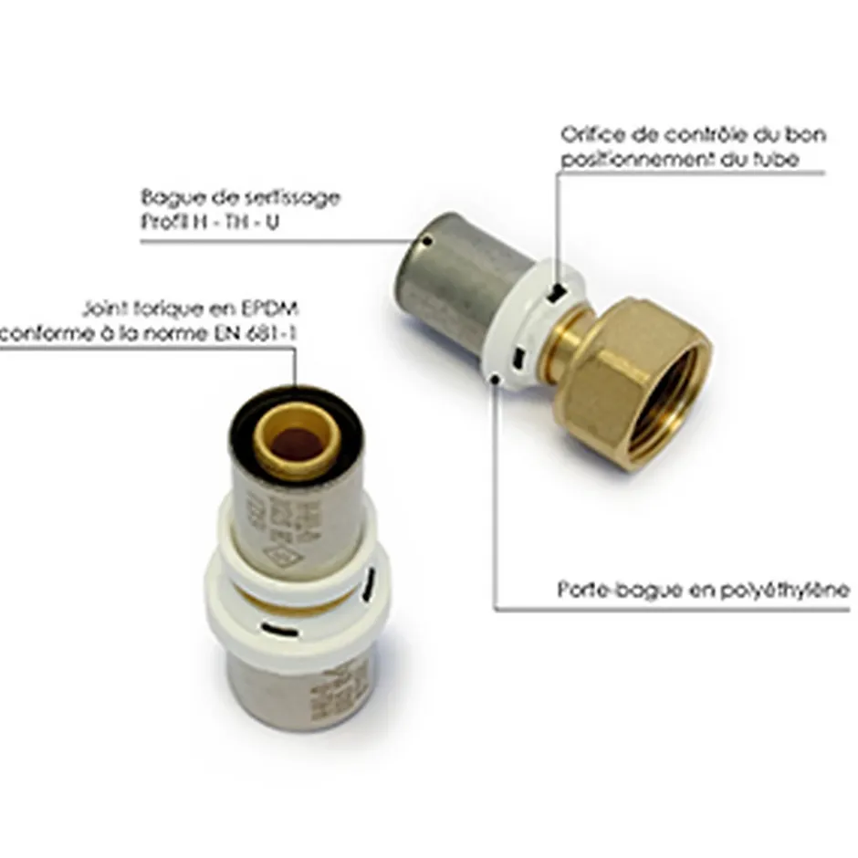 - Lot de 10 tés à sertir multicouche 20^Somatherm for you Discount