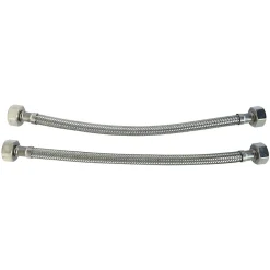 - Lot de 2 flexibles sanitaires - Raccord 2 écrous tournants 1/2 - 500mm DN8-Somatherm for you Best