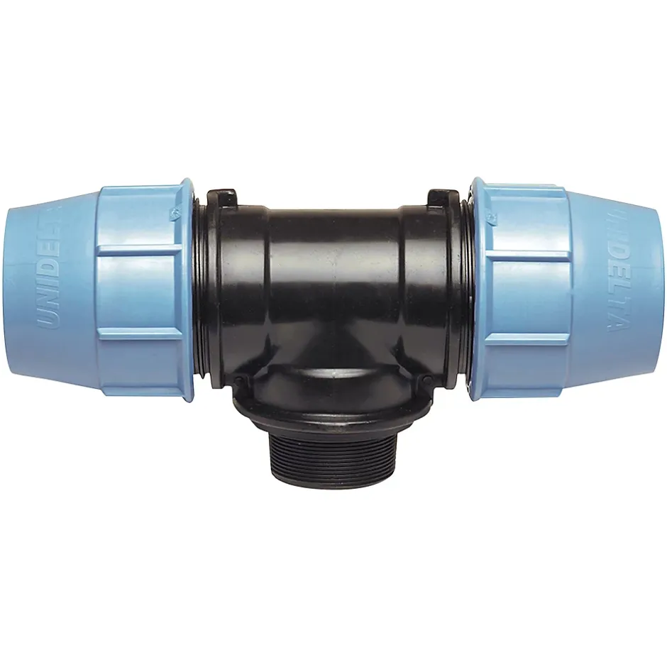 - Raccord plastique Té Mâle 1 1/4 au centre pour tube PE diam 40 mm^Somatherm for you Sale