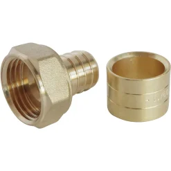 - Raccord droit à glissement pour tube PER diam 16 - Ecrou-tournant F20/27 - lot de 10-Somatherm for you Hot