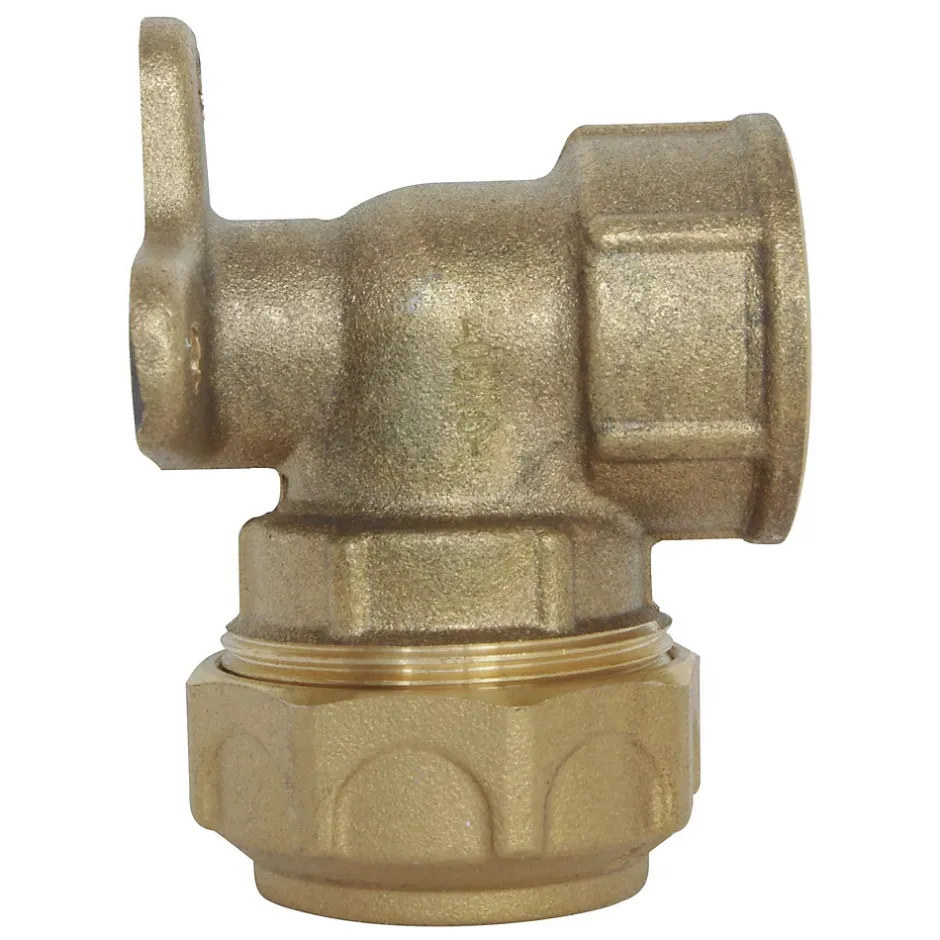 - Raccord laiton coudé applique murale Serrage Extérieur pour tube PE diam 25 - F3/4-Somatherm for you Best