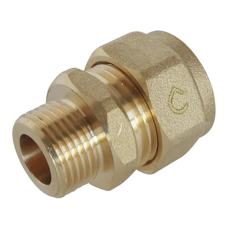 - Raccord droit à visser pour tube PER diam 16 - Mâle 12/17^Somatherm for you