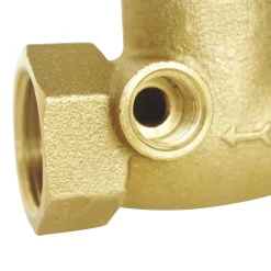 - Robinet d'arrêt à potence à purge à souder - Pour tube cuivre 12mm - Laiton brut-Somatherm for you New