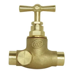 - Robinet d'arrêt à potence à purge à souder - Pour tube cuivre 14mm - Laiton brut-Somatherm for you Best