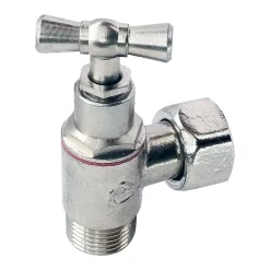 - Robinet d'arrêt équerre à presse étoupe pour WC - 3/8 - Tête à clapet - nickelé-Somatherm for you New
