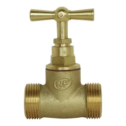 - Robinet d'arrêt à potence à visser - Double Mâle 3/8 - Laiton brut-Somatherm for you Best