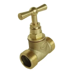 - Robinet d'arrêt à potence à visser - Double Mâle 3/8 - Laiton brut-Somatherm for you Best