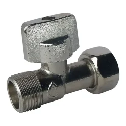 - Robinet de WC 1/4 de tour droit nickelé brut M12/17 - Ecrou Prisonnier 12/17-Somatherm for you Sale