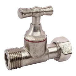 - Robinet de WC droit nickelé brut M12/17 - Ecrou Prisonnier 12/17^Somatherm for you Outlet