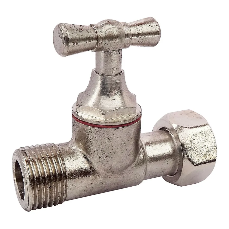 - Robinet de WC droit nickelé brut M12/17 - Ecrou Prisonnier 12/17^Somatherm for you Outlet