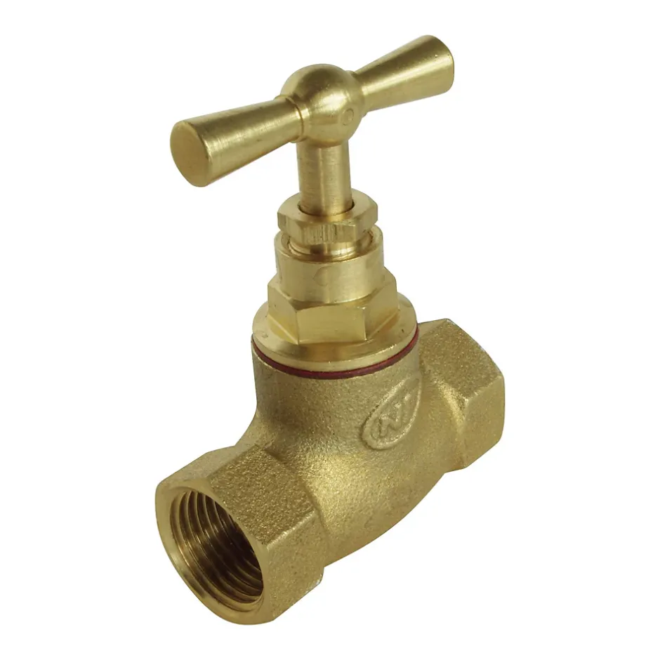 - Robinet d'arrêt à visser double Femelle FF12/17 - En laiton brut^Somatherm for you Best