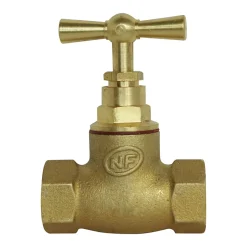 - Robinet d'arrêt à visser double Femelle FF12/17 - En laiton brut^Somatherm for you Best