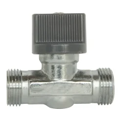 - Robinet d'arrêt chromé droit 1/4 tour - double Mâle MM12/17 - En laiton Chromé^Somatherm for you Discount