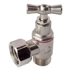 - Robinet de WC équerre laiton nickelé M12/17 - Ecrou Prisonnier 12/17-Somatherm for you Sale